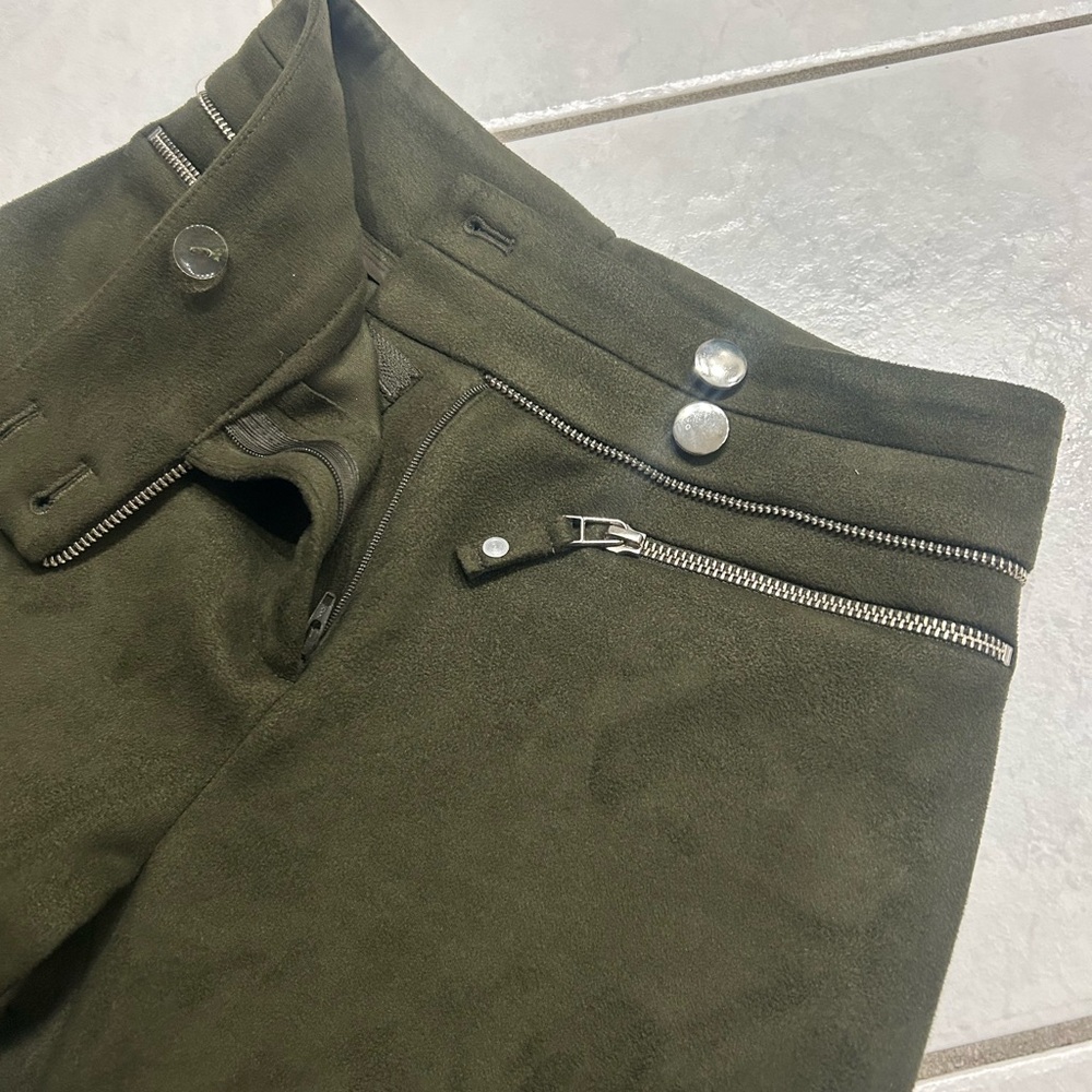 Olive Green Women's Dress Pants- bobo bourgeois bohemian brand - Picture 2 of 10